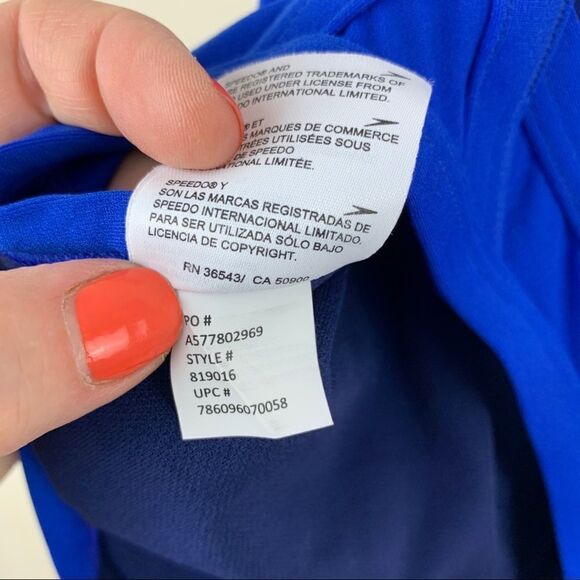 Speedo Endurance Blue One-Piece Bathing Suit 8/34 - Picture 11 of 11